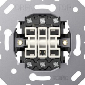 Jung Wippschalter 3fach, 10 AX 250 V ~,  Universal Aus-Wechsel, ohne Krallen 5306EU – Bild 1