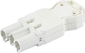 Bachmann Gerätestecker GST18/3 weiss für 0,75-2,5mm² Schraubanschluss 375.517 – Bild 1