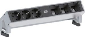 Bachmann Steckdosenleiste 3xSchuko DESK2 3xABD Strom 0,2m GST18 rw 902.202 – Bild 1