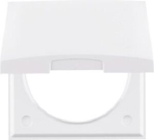 Berker Rahmen 1-fach polarweiß mit Klappdeckel 918282509 – Bild 1