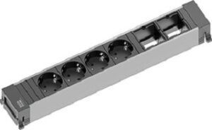 Bachmann Power Frame ALU Steckdoseneinheit 6-fach 916.030 – Bild 1