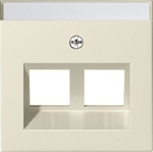 Gira Abdeckung-BSF Modular Jack 30° 2-fach System 55 Cremeweiss 264001 – Bild 1