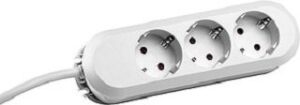 Bachmann Tischsteckdose 3-fach weiss l=3m geschraubt ohne Schalter 388.271 – Bild 1