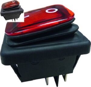 Bachmann Wippschalter sw/rt Serie 3627 schalter, beleuchtet, 2-polig 924.178 – Bild 1