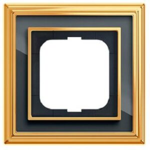 Busch-Jaeger Rahmen 1-fach dynasty Messing poliert anthrazit 1721-835 – Bild 1