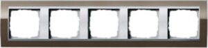Gira Abdeckrahmen 5-fach Event klar braun Einsatz alu 0215766 – Bild 1