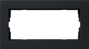 Gira Abdeckrahmen 2fach ohne Mittelsteg flach Gira E2 Schwarz matt 1002095 – Bild 1