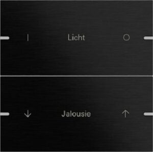 Gira Wippenset 2fach individuell für Tastsensor4 TS4 Aluminium Schwarz 5032126 – Bild 1
