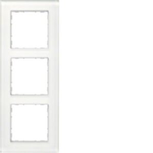 Hager Rahmen 3-fach ART Glas satiniert weiss WYR530G – Bild 1