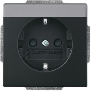 Busch-Jaeger SCHUKO Steckdosen-Einsatz,  schwarz matt, future linear, Steckdosen 20EUCNB-885 – Bild 1
