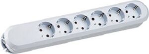 Bachmann Tischsteckdose 6-fach weiss ohne Zuleitung ohne Schalter 381.246K – Bild 1