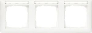 Gira Rahmen 3-fach mit Schriftfeld Standard 55 waagerecht reinweiss 109327 – Bild 1