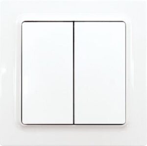 Eltako Funktaster reinweiß glänzend 55x55mm batterie- und leitungslos mit Do F4T55EOR-WG – Bild 1