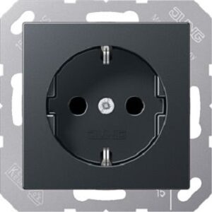 Jung SCHUKO Steckdose o.Kralle anthrazit A1520NBFANM – Bild 1