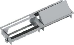 Bachmann CONI DUO Einbaurahmen, 6-fach, 2x 3 -fach,  silbergrau RAL9006 911.026 – Bild 1