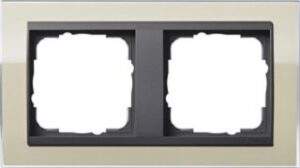 Gira Abdeckrahmen 2-fach Event klar sand Einsatz anthrazit 0212778 – Bild 1