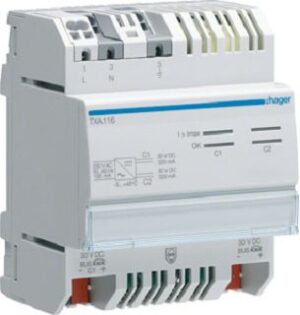 Hager Spg. Versorg. 2 Ausgänge 2 Drosseln 2x320mA TXA116 – Bild 1