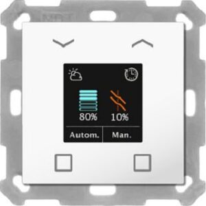 MDT Jalousietaster Smart 55 mit Farbdis 230 V AC, 14 µF, 2 EVG mit 4 Binäreingän BE-JTA5504.01 – Bild 1