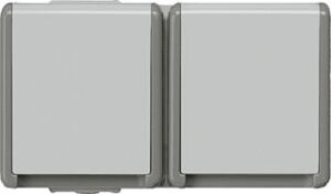 Siemens IP44 AP SCHUKO-Steckdose 2-fach, waagrecht 5UB4725 – Bild 1