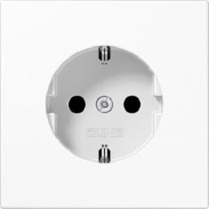 Jung SCHUKO Steckdose, 16 A 250 V ~, Ber ührungsschutz, Serie LS, alpinweiß LS1520BFKIWW – Bild 1