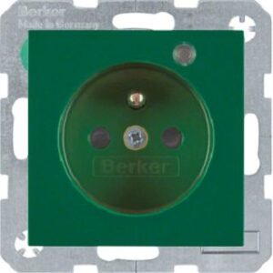 Berker Steckdose grün glänzend Kontroll-LED 6765098913 – Bild 1