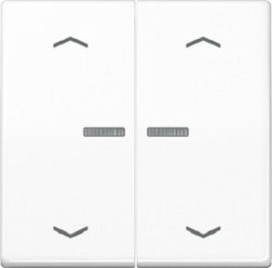 Jung Serienwippe Lichtleiter, KNX, Pfeil für Jung HOME Taster 2fach, alpinweiß AS102KO5PWW – Bild 1