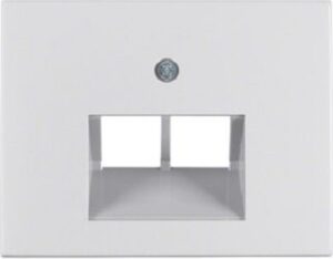 Berker Zentralstück aluminium für UAE Steckdose 2-fach 14097003 – Bild 1