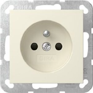 Gira Steckdose Erdstift + SH System 55 Cremeweiß 448501 – Bild 1