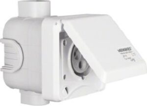 Berker CEE-Steckdose 3-polig Up 16A mit Klappdeckel 568401 – Bild 1