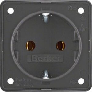 Berker Schuko-Steckdose anthrazit mit Steckklemmen 947782505 – Bild 1