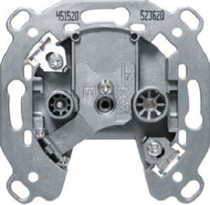 Berker Antennen-Steckdose 2Loch Durchgangsdose 451520 – Bild 1