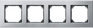 Merten Metallrahmen 4-fach M-PLAN Metall platinsilber 475460 – Bild 1