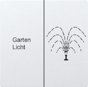 Eltako Doppelwippe für Funktaster E-Design  reinweiß glänzend DW-F4T65-WG-@ – Bild 1