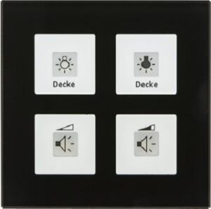 MDT Glastaster 4-fach 4 Sensorflächen LED Temperatursensor BE-GTT4S.01 – Bild 1