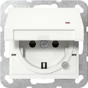 Gira SCHUKO-Steckdose KD Kontroll+SH System 55 Reinweiß 455203 – Bild 1