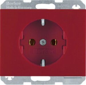 Berker SCHUKO-Steckdose rot 47157015 – Bild 1