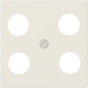 Jung Abdeckung 4-Loch Sat-TV Hirschmann weiss A561-4SAT1 – Bild 1