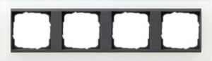 Gira Abdeckrahmen 4-fach EVENT opak weiss Einsatz anthrazit 021424 – Bild 1
