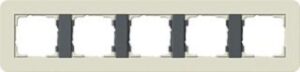 Gira Abdeckrahmen 5-fach E3 Sand/Anthrazit 0215427 – Bild 1