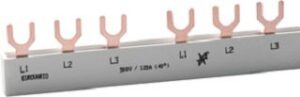 Doepke Sammelschiene 3-phasig Gabelschuh 120A,8 TE, für Hilfsschiene EV-SG3+HI.12.120 – Bild 1