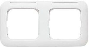 Busch-Jaeger Rahmen Beschr. 2-fach Reflex SI waagerecht alpinweiß 1732NS-214 – Bild 1