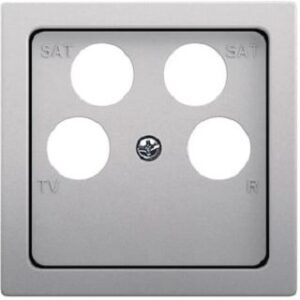 Busch-Jaeger Zentralscheibe, edelstahl,  pur edelstahl, Abdeckungen für Datenkomm 1743/10-04-866 – Bild 1