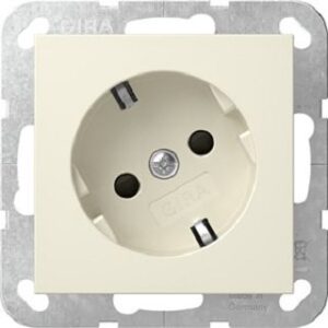 Gira SCHUKO-Steckdose 30° + SH System 55 Cremeweiß 441801 – Bild 1