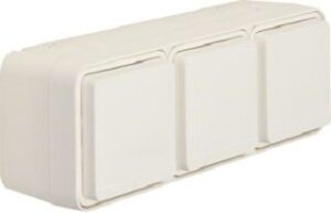 Berker SCHUKO-Steckdose 3-fach Klappdeck. polarweiß 47733512 – Bild 1