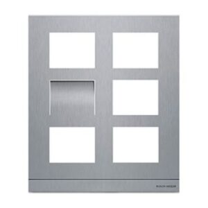 Busch-Jaeger Frontplatte Video 2/3 Aluminium gebürstet 4xModul 41386CF-A-03 – Bild 1