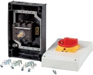 Eaton (Moeller) Hauptschalter 3polig 63A Aufbau 1S1Ö Not-Aus P3-63/I4/M#182423 – Bild 1