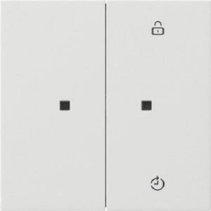 Gira eNet Funk Bedienaufsatz Memory F lächenschalter Reinweiß 5493112 – Bild 1