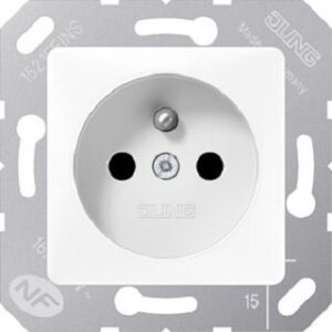 Jung Steckdose französisch/belgisches Sy stem, 16 A 250 V ~, Berührungsschutz, 50 5120FBFKIWW – Bild 1