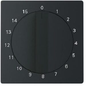 Busch-Jaeger Zentralscheibe mit Drehknopf mit Aufdruck future linear schwarz matt 1770-885-103 – Bild 1