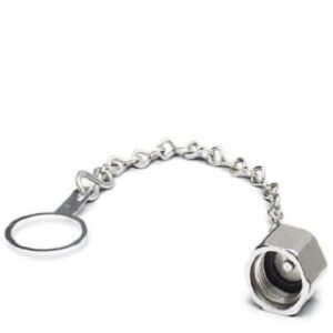 Phoenix Contact Verschlusskappe aus Metall mit Befestigungskette PROT-M12FS-M-CHAIN – Bild 1
